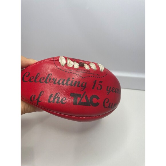 Sherrin Kangaroo Brand Synthetic AFL Football In Red 15th years of the TAC cup - Picture 3 of 7